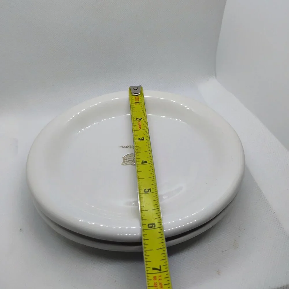 Williams Sonoma White Appetizer Plates Set of 2 Cheese & Wine Series 7